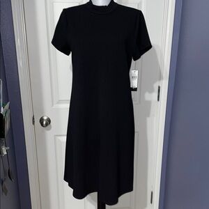 AGB Dress Mock-Neck Black Women's Dress - Size 8